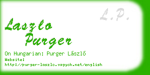 laszlo purger business card