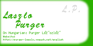 laszlo purger business card